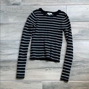 Forever 21 striped long sleeve ribbed sweater